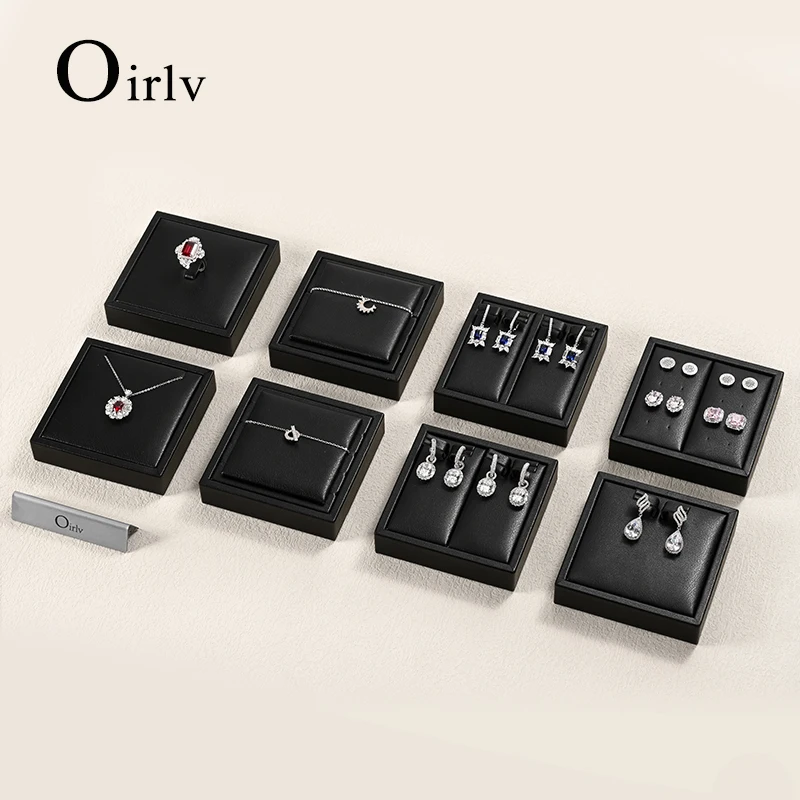High grade PU leather jewelry display props, simple rings, necklaces, earrings, rings, hand jewelry display panel