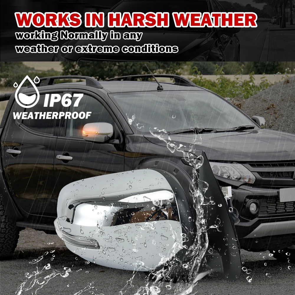 鏡 TRITON MIRROR Door Mirror RIGHT Black Electric fits Mitsubishi Triton ML MN 2006