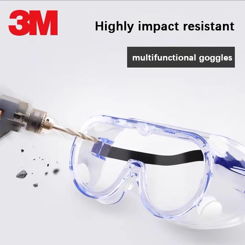 Lunettes de sécurité 3M 1621AF portées par une personne, confort et ajustement.