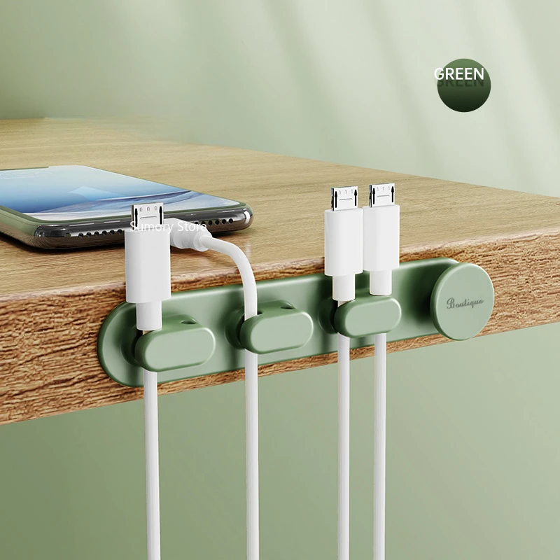 Desktop Edge Cable Clips Cable Organizer Management Bed Table Side Wire Holder Usb Charging Cable Clamp Line Fixed Clips Buckle