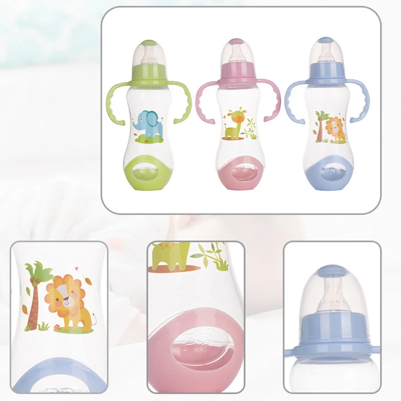 240mL Safe Nursing Food Water Storage Baby Gourd-shaped Feeding Bottle with Handles for Newborn Toddlers Infant Accessories Cup images - 6