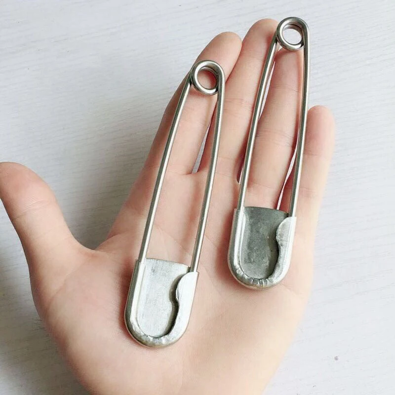 10Pcs 스테인레스 스틸 대형 안전 핀 12.8cm 브로치 핀 DIY 스티치 바느질 도구 쥬얼리에 대한 액세서리 공예 스카프 만들기
