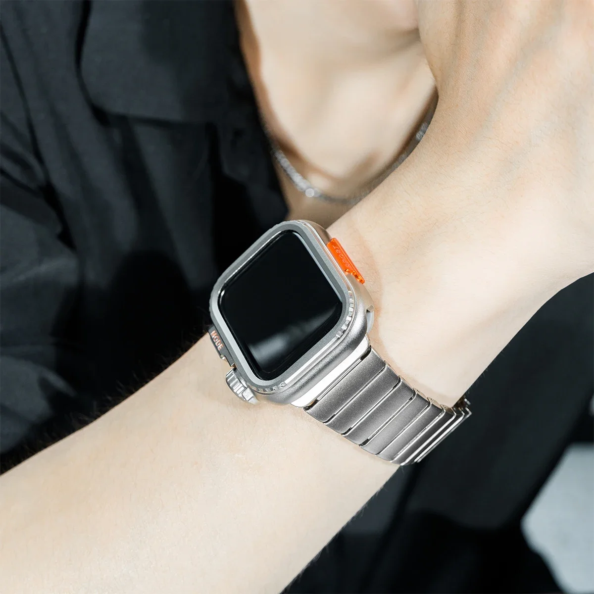 Premium Stainless Steel Watch Case & Band with Protective Shell