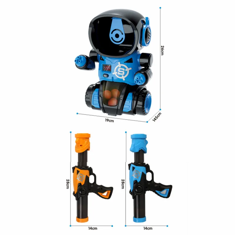 Air-powered Gun Space Robot Shooting Gun Toy Soft Bullet Ball High Precision Electronic Scoring Battle Games Toy Kids for Gifts