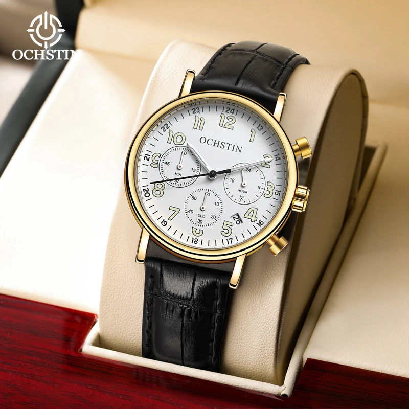 Ochstin's New 2024 Navigator Series Minimalist Fashion Multi functional Quartz Movement Men's Quartz Watch