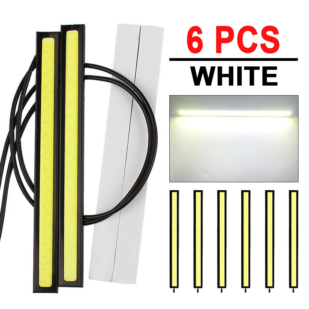 ตัวเลือกสินค้า ไฟ LED COB DRL 17 ซม. สีขาว แผงอลูมิเนียม สำหรับรถยนต์