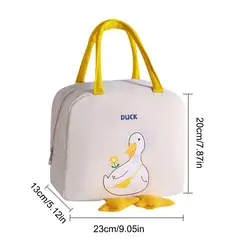 Compact Insulated Lunch Bag with Smooth Zipper - Wear - Resistant (Beige)