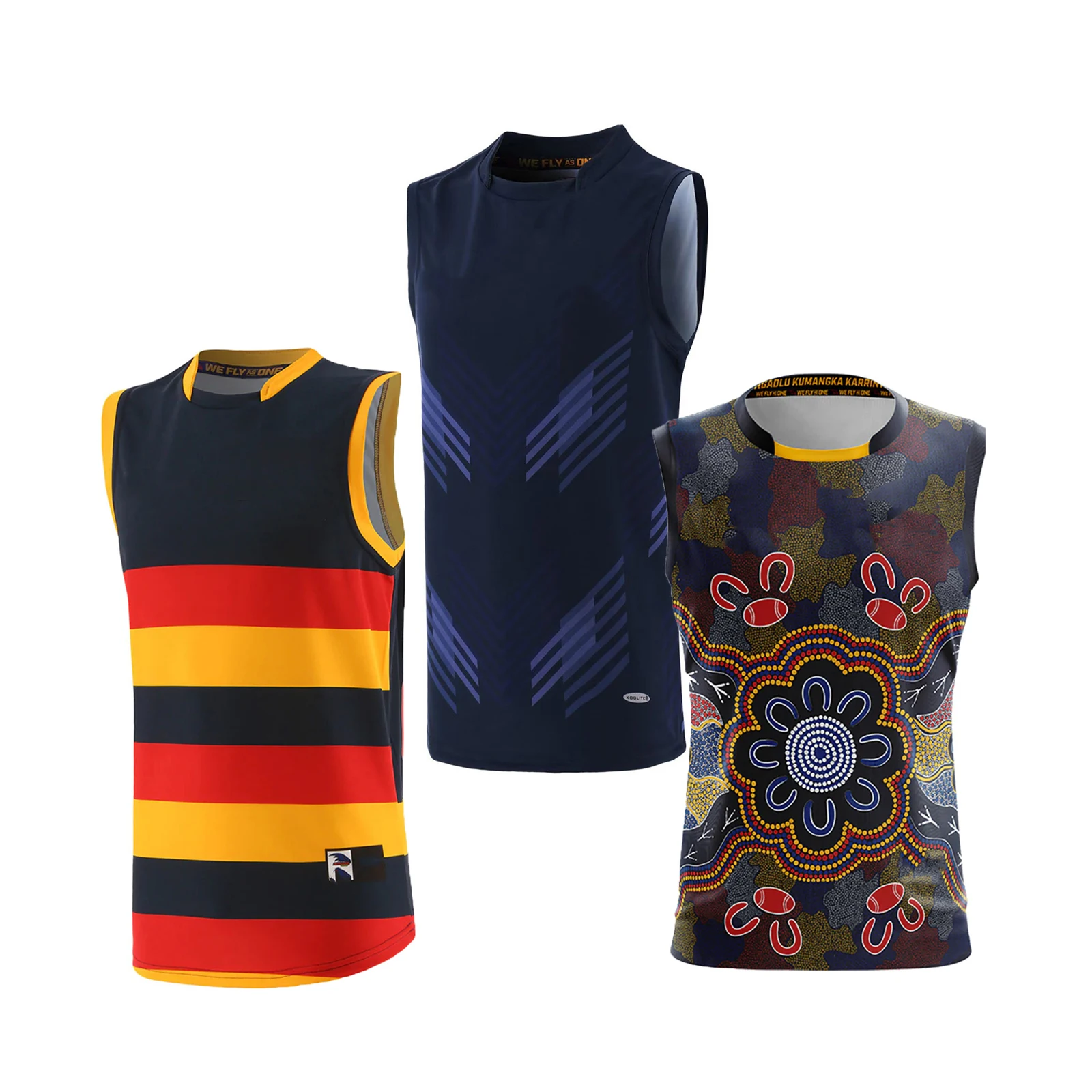 

Adelaide Crows 2023 Authentic Mens Home/Indigenous/Navy Training Guernseys