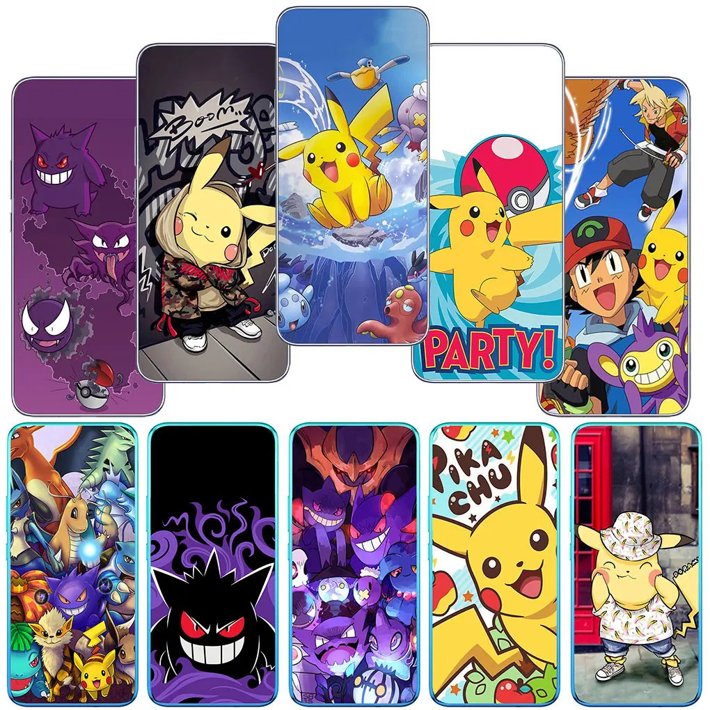 Pokemon Go Gengar Pikachu Cover Custodia Per Telefono Per Motorola Moto Edge 40 Pro 30 Neo 20 One Fusion G200 E22 E40 E30 E22I Custodia Morbida