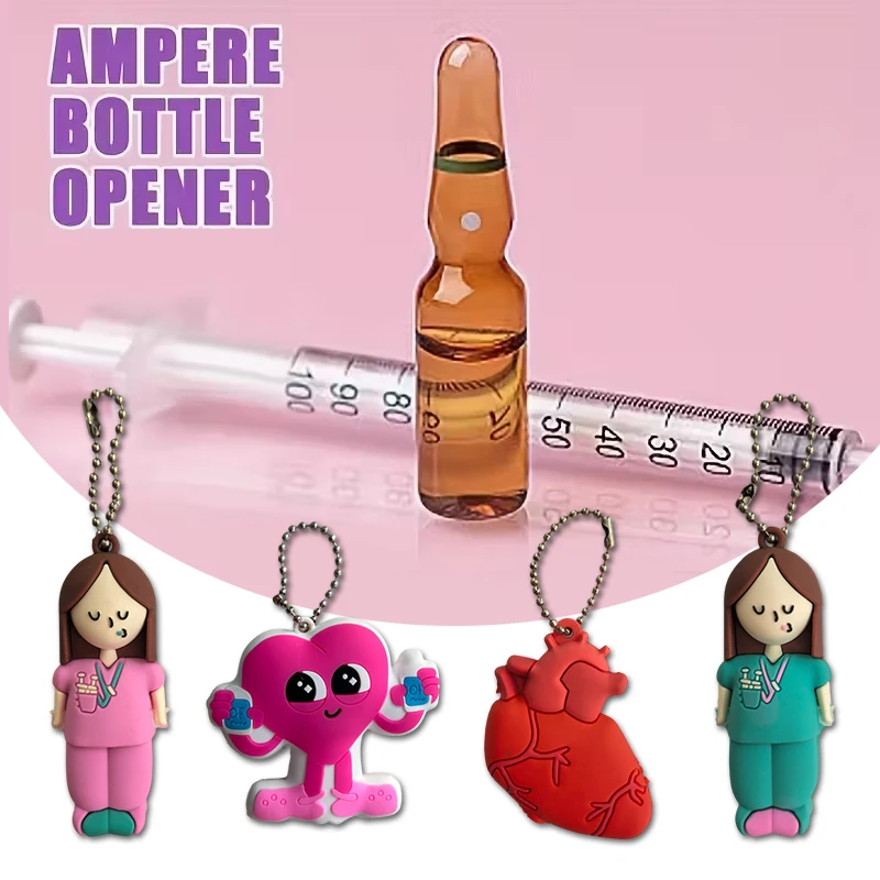 Ampulle Flaschenöffner Schlüsselanhänger Spritzenförmiger Schneider Krankenschwester Arzt Ampulle Flaschenöffner Hilfe Medikamente Fläschchenbrecher Werkzeug – Detail 6