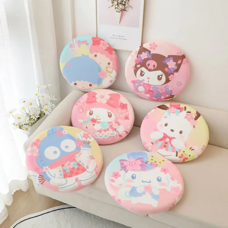 

Kawaii Little Twin Star Kuromi Cushion Cinnamoroll My Melody Office Cushion Home Thicken Soft Pillows Cute Dining Chair Cushion