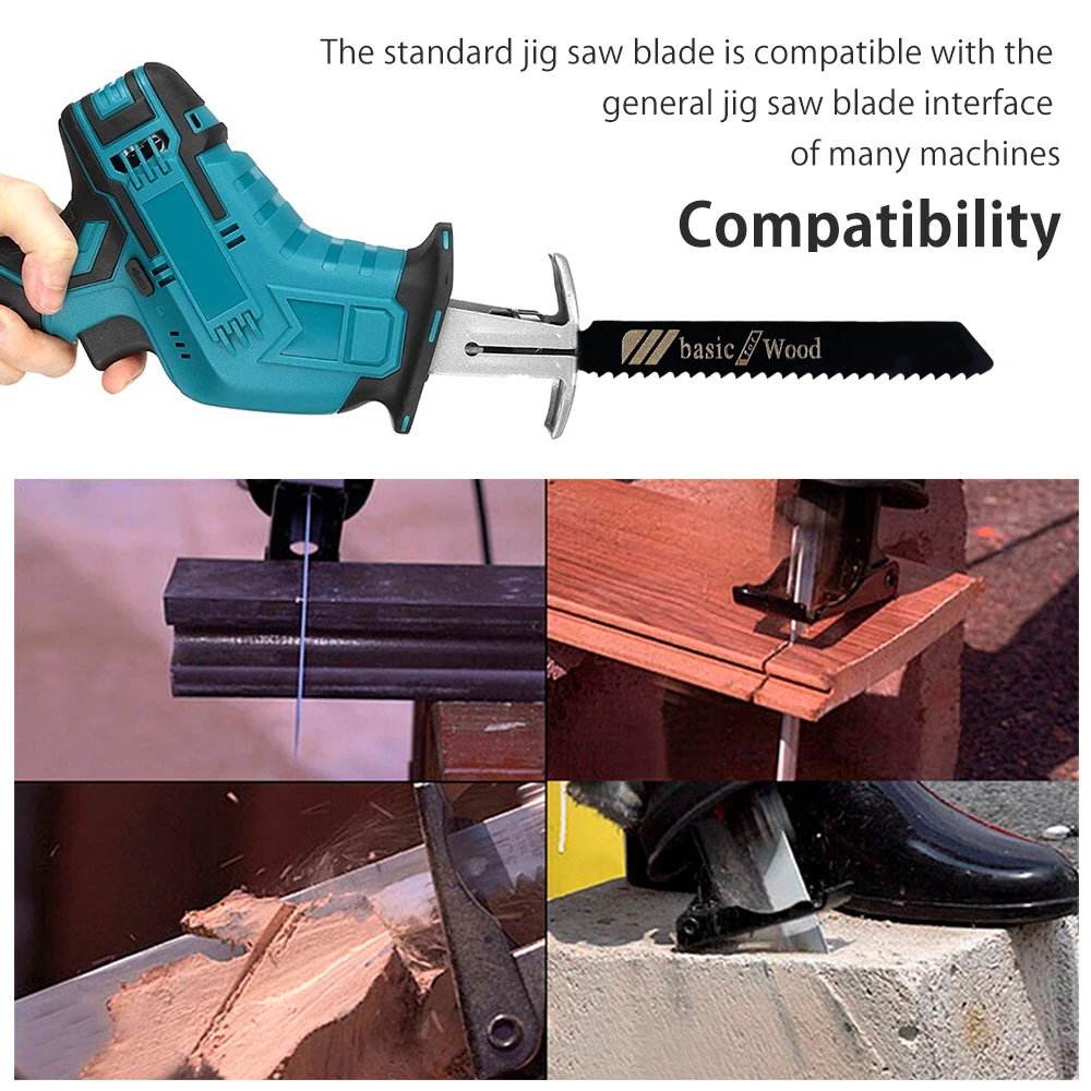 20Pcs Jigsaw Blades Set T-Shaft HCS Assorted Jig Saw Blades for Wood Plastic and Metal Cutting Blades for Black & Decker Metabo 3