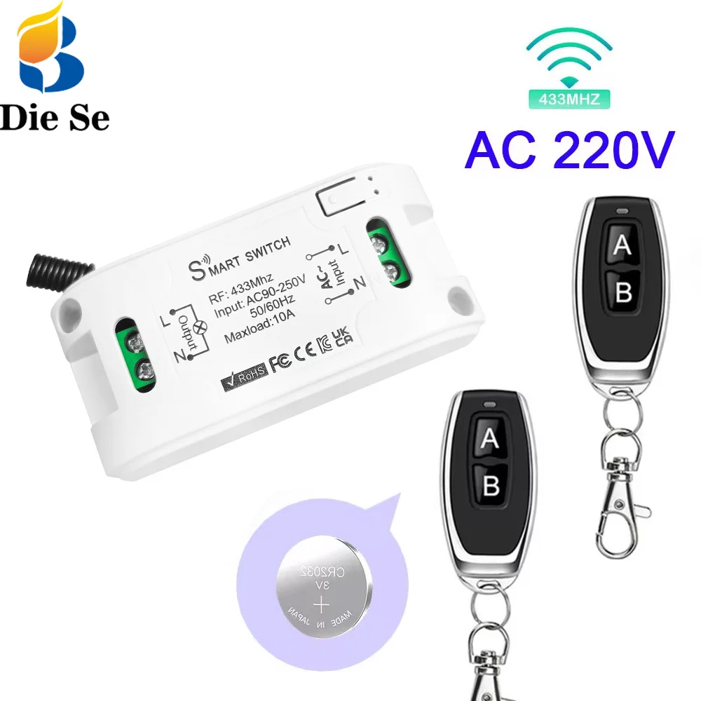 Diese-Universal-Wireless-RF-433Mhz-Remote-Control-Switch-110V-220V-230V ...