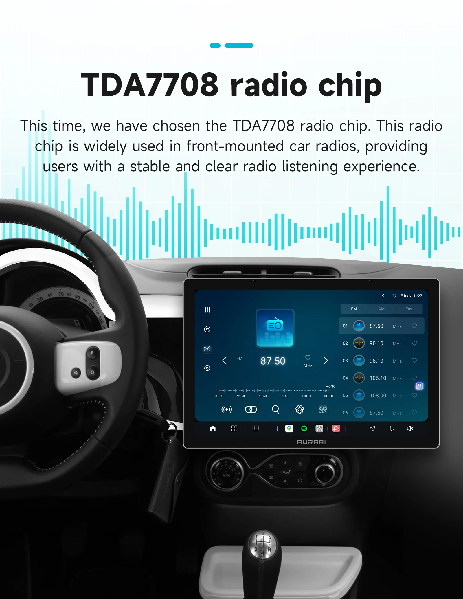 AURAAI Auto Radio Multimedia Player Für Renault Twingo lll 2014-2024 Android Auto Stereo GPS Navi UNISOC 7870 Carplay DSP 4G ADAS – Detail 22