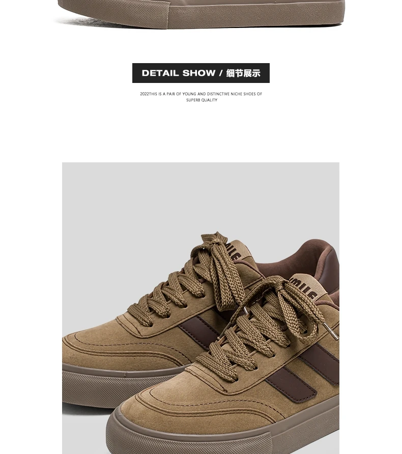 Description Picture 6 of itemVintage Men's Skateboard Shoes Fashion Casual Comfortable Suede Vulcanized Shoes For Men Original Classic Designer Sneakers Men