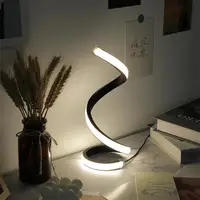 LED Spiral Table Lamp, 3-Speed Dimming, USB Switch 3