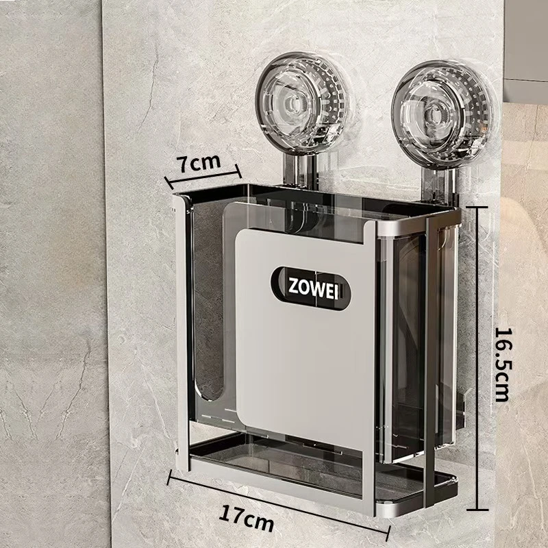 New Household Suction Cup Chopsticks Storage Basket Without Holes Hanging Wall Chopsticks and Spoons Storage Draining Stand