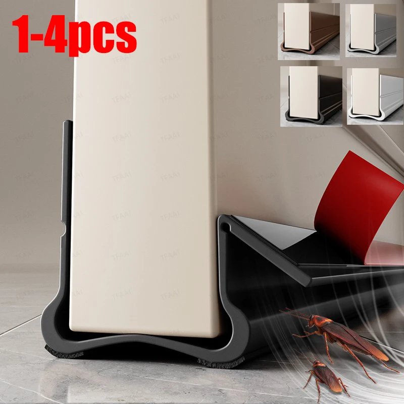 93 ซม.ประตู WEATHER Stripping Triple Seal Windproof ด้านล่าง Soundproofing Felt ซีลแถบ Bendable Self-กาว Gap Strip 1