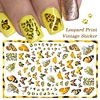 Luxury Nail Design Colorful Butterfly Nail Sticker 3D Fruit Floral Nail Art Slider Geometric Nail Art Accessories Sticker 5