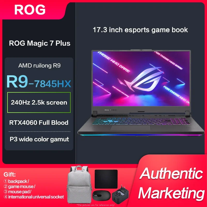 

ASUS ROG Moba7 PLUS G713P E-sport Gaming Laptop R9-7845HX RTX4060/RTX4070 17.3Inch 240Hz Computer Notebook P3 Wide Color Gamut