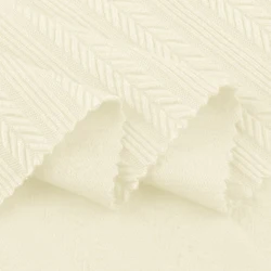 Elastic Knitted Jacquard Fabric for DIY Sewing Projects - 100x160cm Woven Texture Stretch Fabric (2)