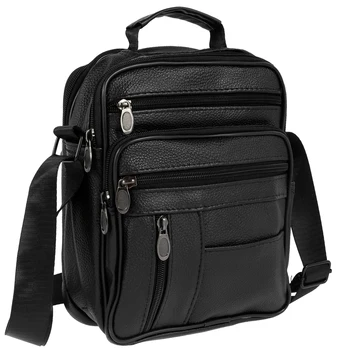 Borsa a Tracolla da Uomo, Piccolo Zaino Monospalla con Cinghie Regolabili, in Pelle PU/Tessuto Oxford, Borsa da Petto, Daypack