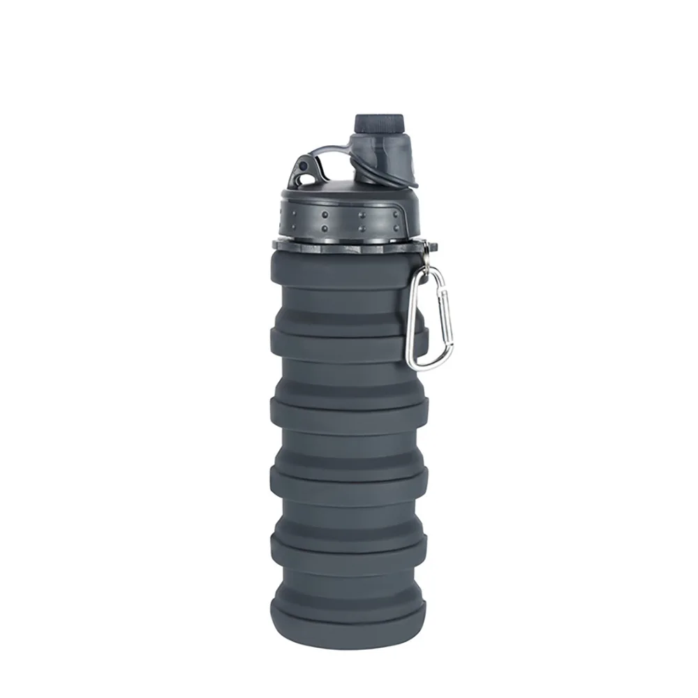 Silicone Foldable Water Cup Outdoor Mountaineering Travel Portable Sports Retractable Water Bottle
