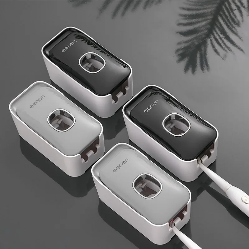 Toothpaste Squeezer Fully Automatic Wall-Mounted Toothpaste Toothbrush Storage Rack