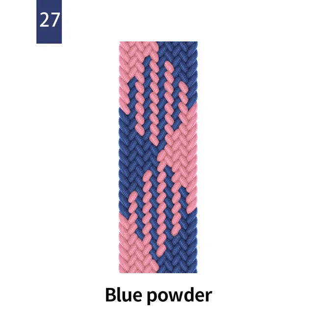 Braided Solo Loop For Apple Watch Band Se 76543 40mm 44mm Elastic Bracelet Strap on Smart Series 38mm 42mm 41mm 45mm Accessories 27 Blue Pink
