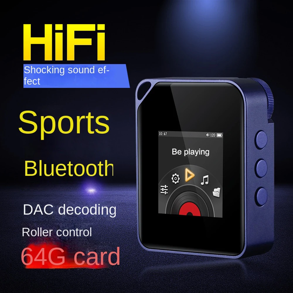 

A2 MP3 Player FM Radio Music Player Bluetooth Hifi Sound, Ebook, Student Portable Lossless Audio Mp4 Music Walkman Support 64GB