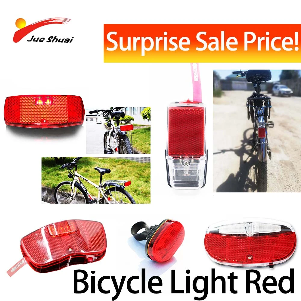 Bike Parts Red Light Rear Rack Fender Safety Warning Lamp for Bicycle