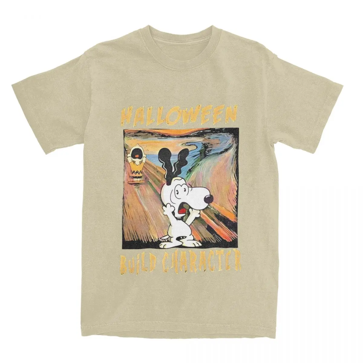 thumbnail image 1 of Camiseta de Halloween con el personaje de Snoopy y Charlie Brown para hombre, camisetas retro 100% algodón, camisetas de verano, ropa de gran tamaño en oferta, 1 of 5