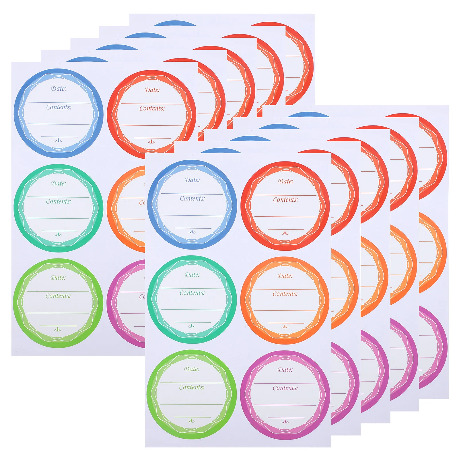 Waterproof Labels Glass Bottle Sticker Stickers Removable Can Mini Labeling Jar for Containers 10 Sheets