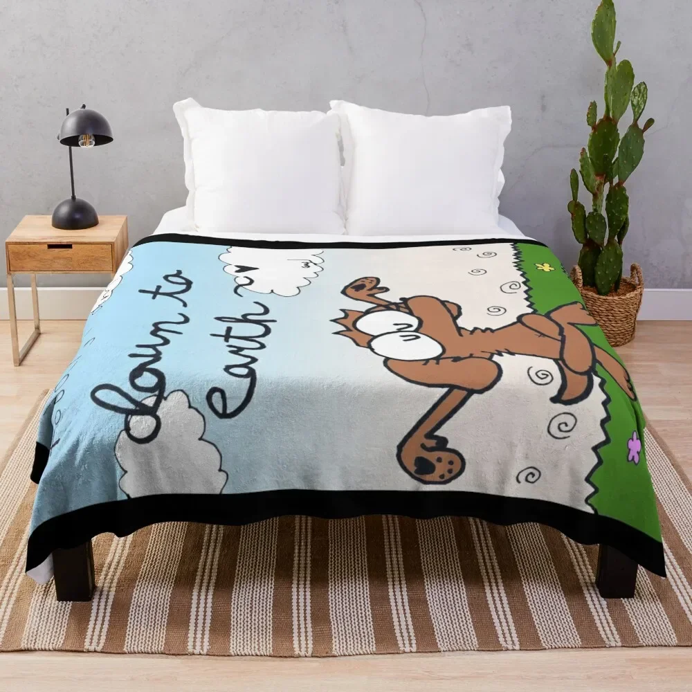 

down to earth sideways Throw Blanket Decorative Sofas For Sofa Thin Soft Beds funny gift Blankets