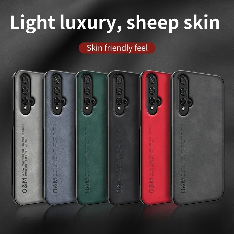 Premium Magnetic Leather Phone Case with Silicone Lining - Luxury Protective Cover