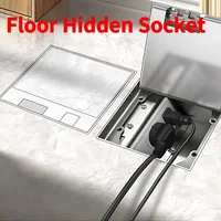 IMAAND-Prise Électrique Encastrée en Acier Inoxydable 304, Prises de Sol Européennes de 130mm, Prises UE spatirées Durables 1