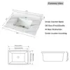 37 Inch Marble Bathroom Vanity Top with Undermount Sink & 4 Backsplash - Pre-Drilled Single Hole Faucet Space 4