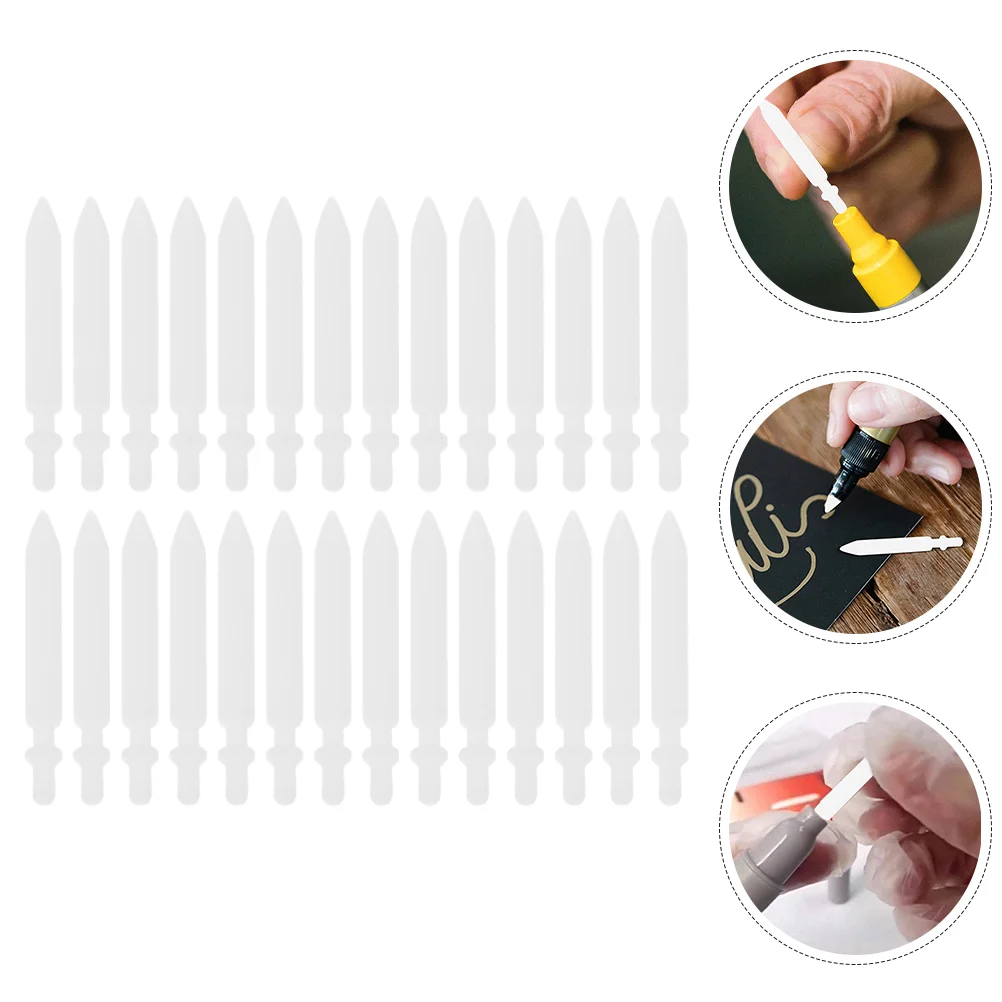 

50 Pcs Oil Pen Tip Nibs for Paint Markers Pens Portable Points Nylon Supplies Marking Refill Student