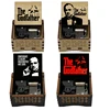 Color Print Wooden The Godfather Speak Softly Love Music Box  For Christmas Birthday Valentine's day Gift Family Decorations 1