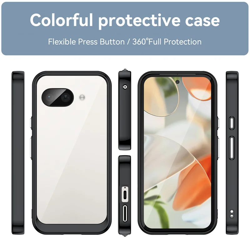 Transparent Colorful Protective TPU Phone Case Cover