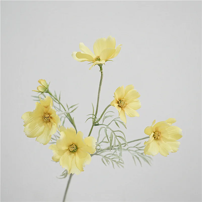 3 stücke Künstliche Blumen Seide Prinzessin Cosmos Hause Wohnzimmer Dekoration Simulation Rosa Orange Gesang Blume Pflanze Floriculture – Detail 4