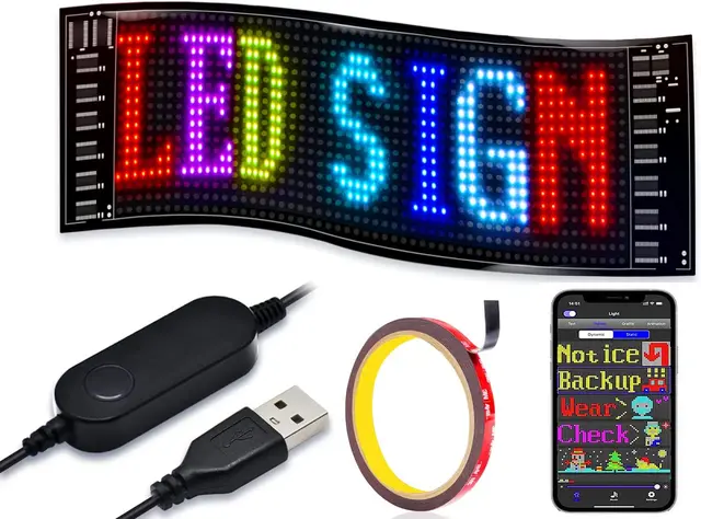 16x64 LEDs 9x37 CM