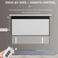Projection Screen Motorized 200 inch 16:9 Indoor Roll Up Remote Control Motorized Projector Screen - Image 4