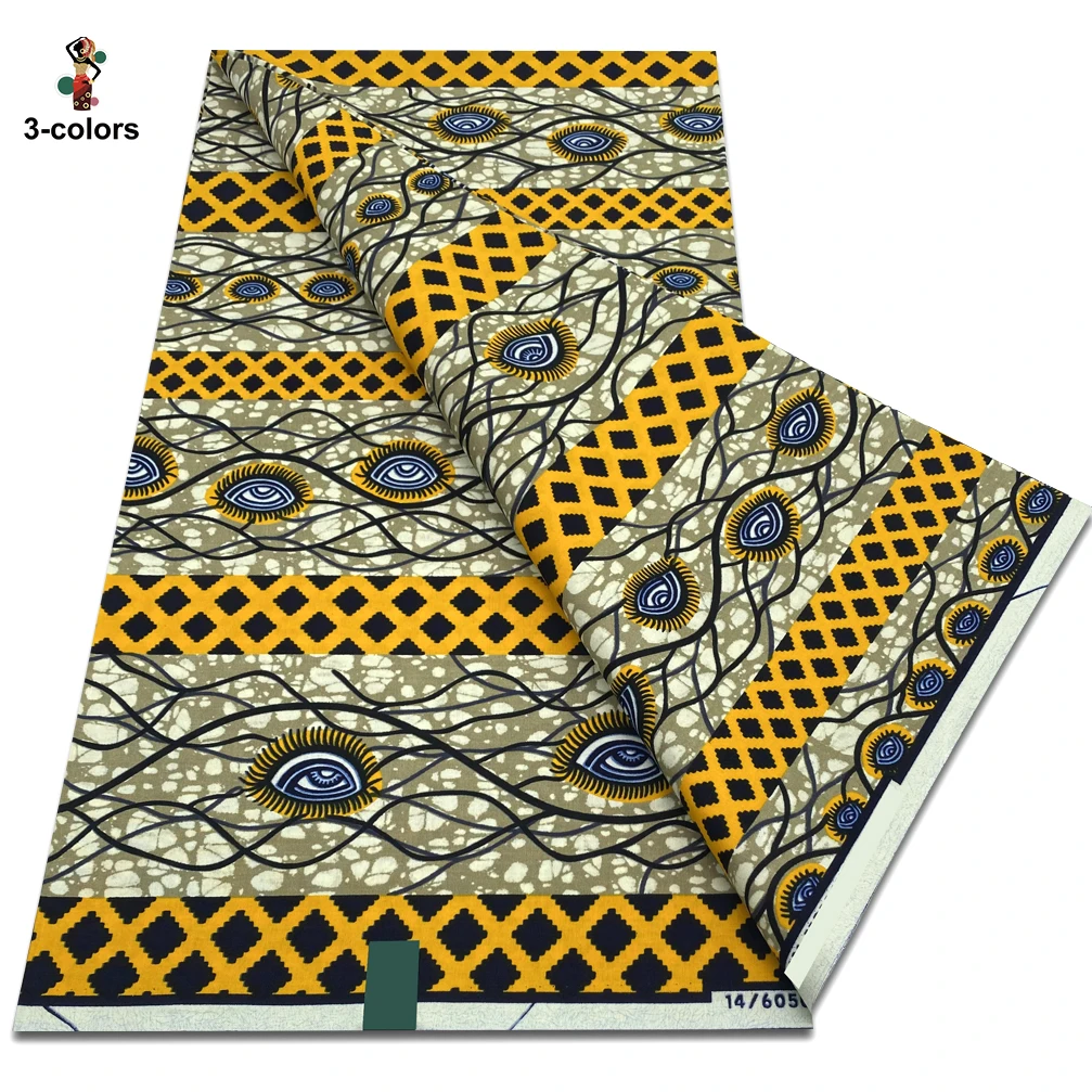 100% Cotton Dutch Hollandais 2026 Print Fabric High Quality Veritable Real Wax Guaranteed African Wax Tissu Dutch Pagne 6 Yards 2