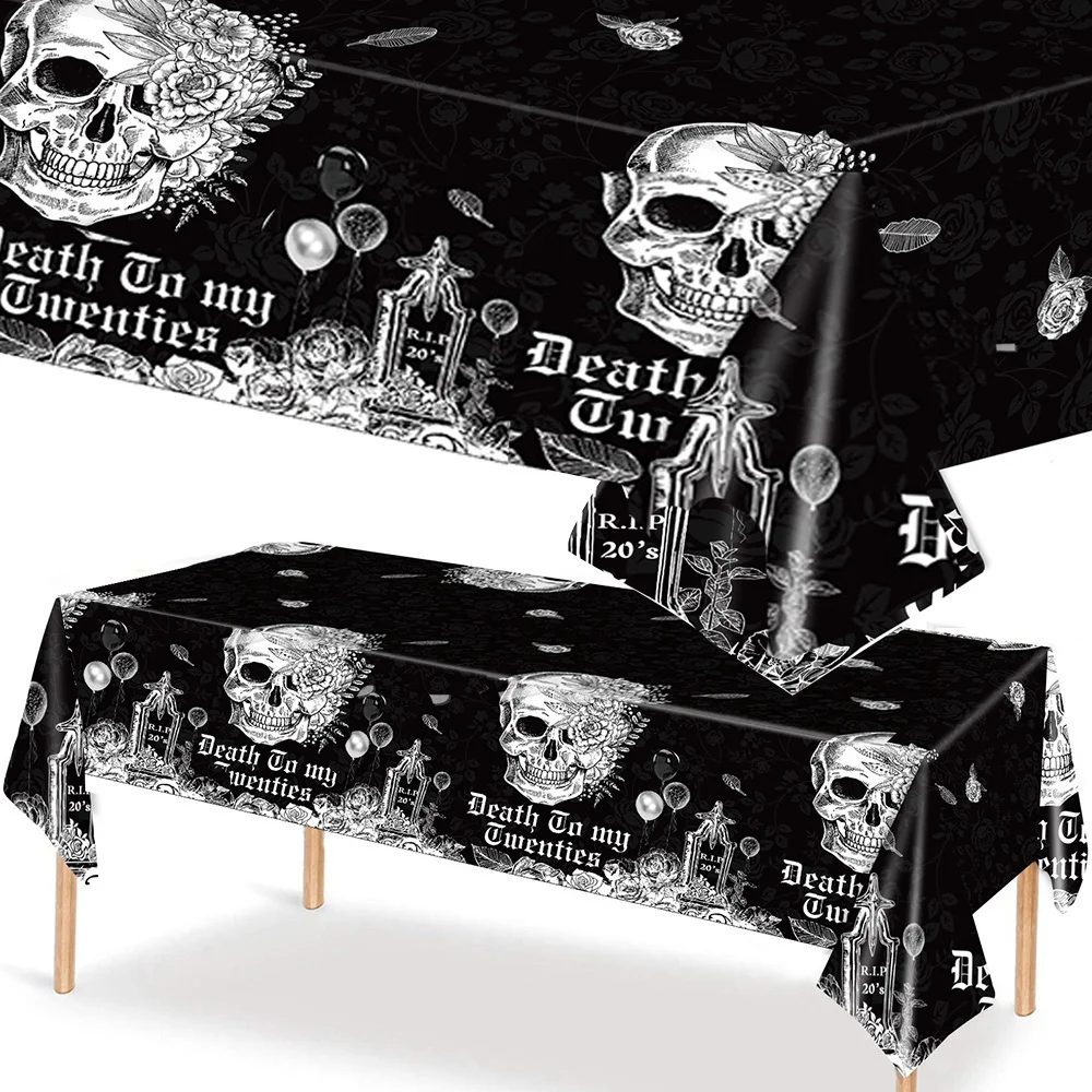 

Death to My 20s Tablecloths Rip to My 20s Birthday Table Covers Black 30th Birthday Party Funeral My Youth 30th Birthday Supplie