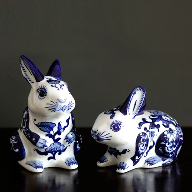 Porcelain Decoration Rabbit | Porcelain Animal Sculpture | Ceramic ...
