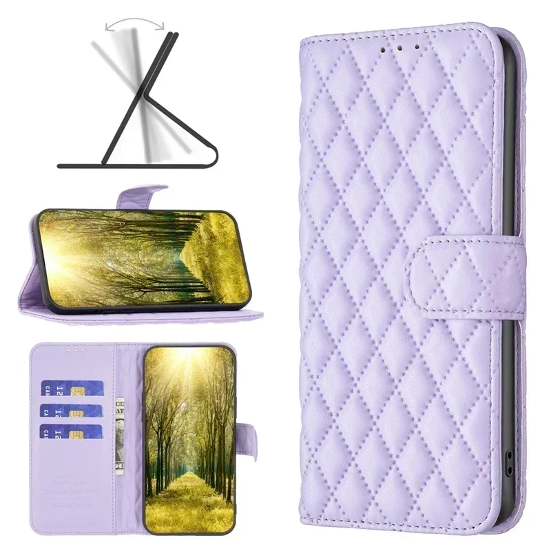 Stylish Solid Color Leather Wallet Phone Cover with Magnetic Closure