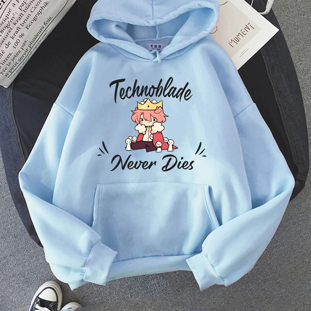 Dream SMP Game Crewneck Hoodie Retro Style Technoblade Never Dies