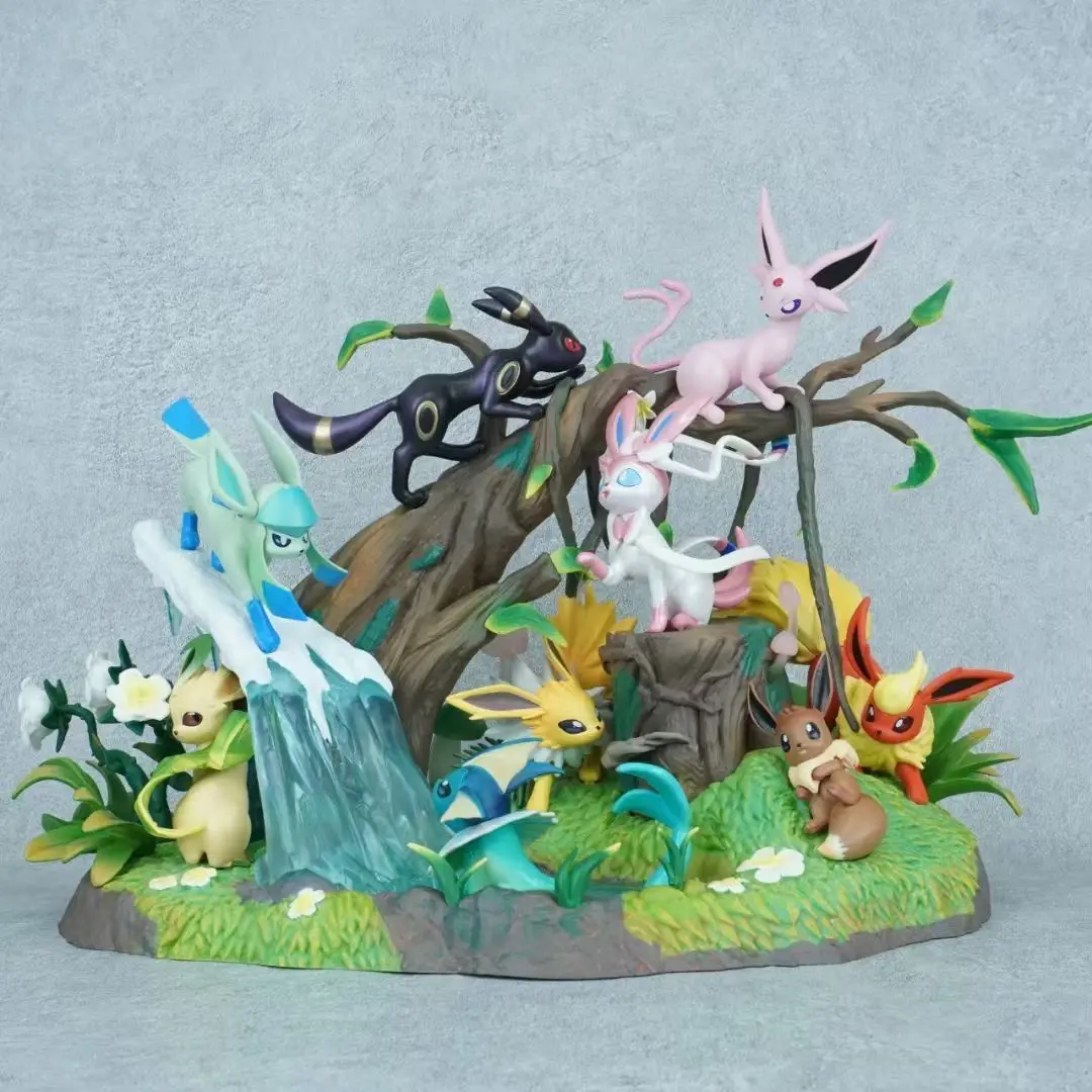 Pokemon Eevee Family GK Series #8 Sylveon and Eevee Resin Statue - Digital Monster Studio [In-Stock]