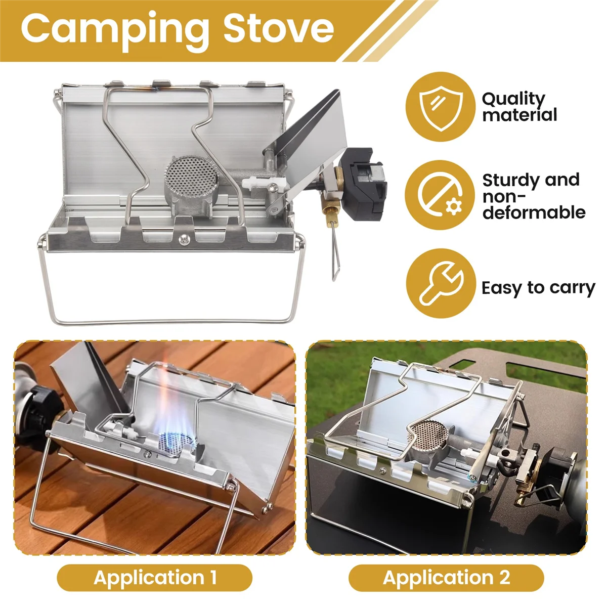 Gas Stove Outdoor Portable Windproof High-Power Cassette Gas Stove Picnic Parts
